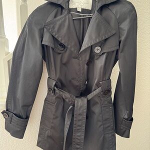 Jessica Simpson Classic Black Trench Coat